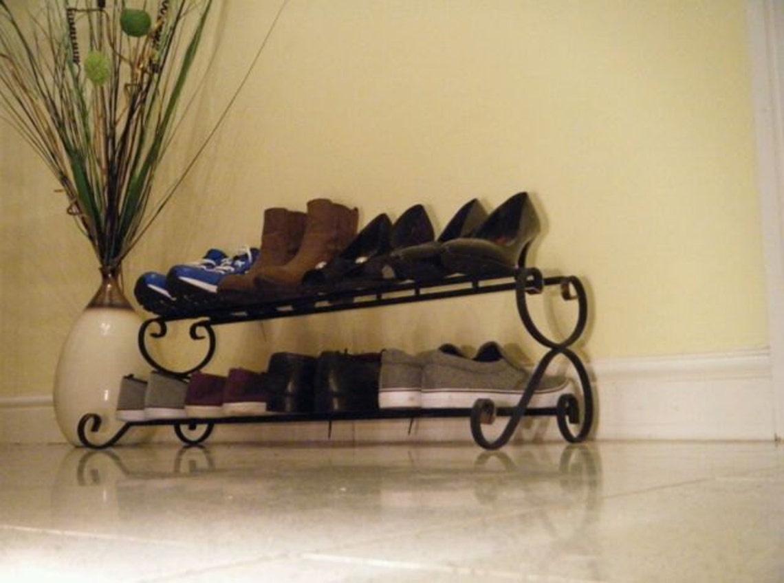 Wrought Iron Shoe Rack 90cm Version Etsy