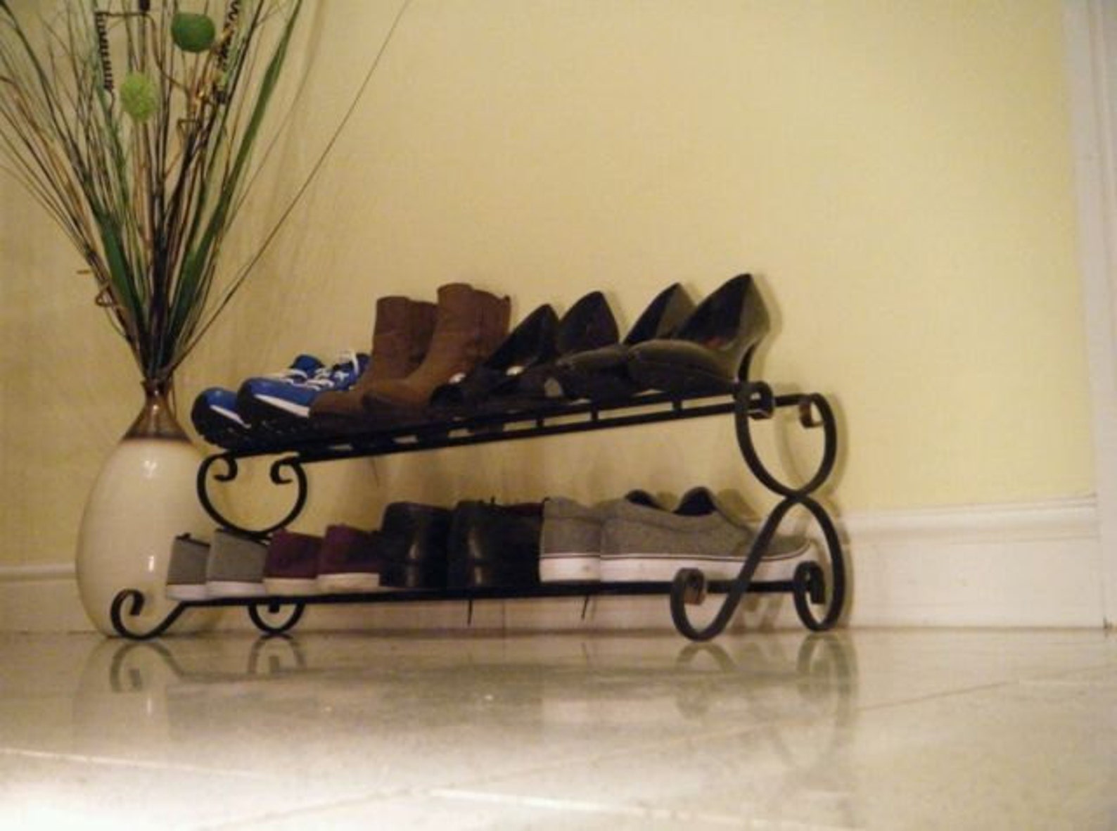 Wrought Iron Shoe Rack 90cm Version Etsy