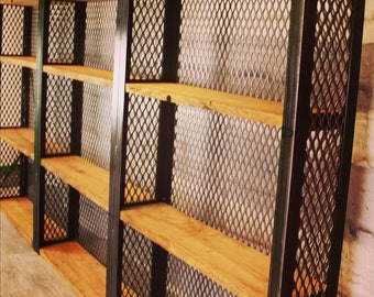 Industrial Bar Shelving Unit – Metal & Wood Wall Shelf, Heavy Duty Display for Kitchen, Restaurant or Home Bar, counter top bar shelving.