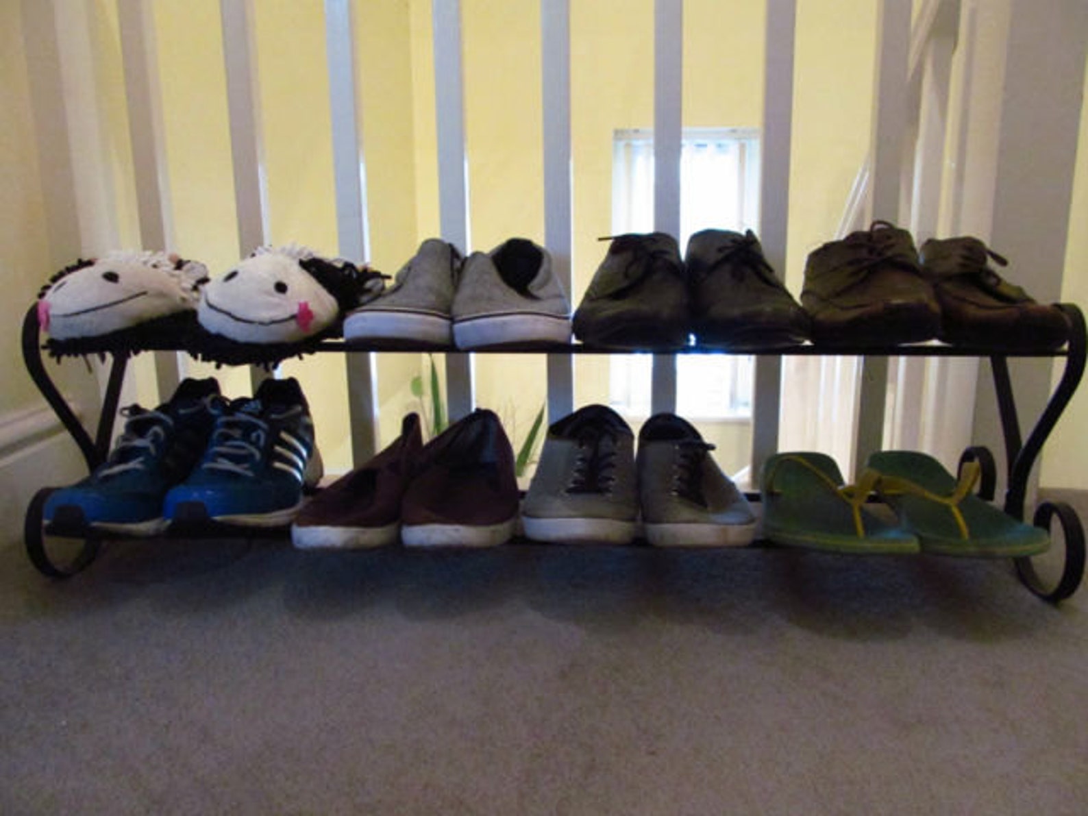 Wrought Iron Shoe Rack Extra Large Version Etsy