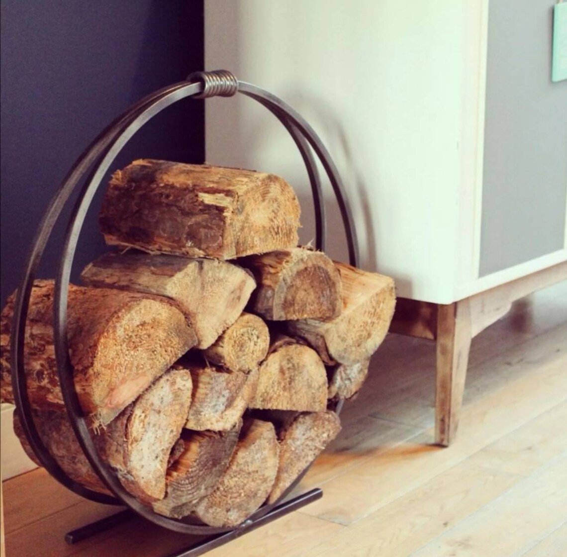 Wrought Iron Log Holder Etsy UK