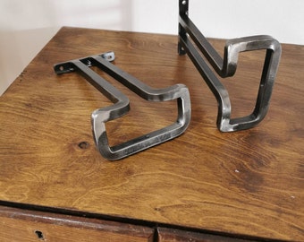 Iron wine glass holder, Gin, wine, champagne, rack, shelf accessories. Bar ideas. (pair)