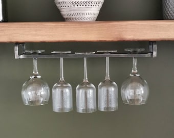 Iron Glass Holder, Gin, wine, champagne, rack, shelf accessories.