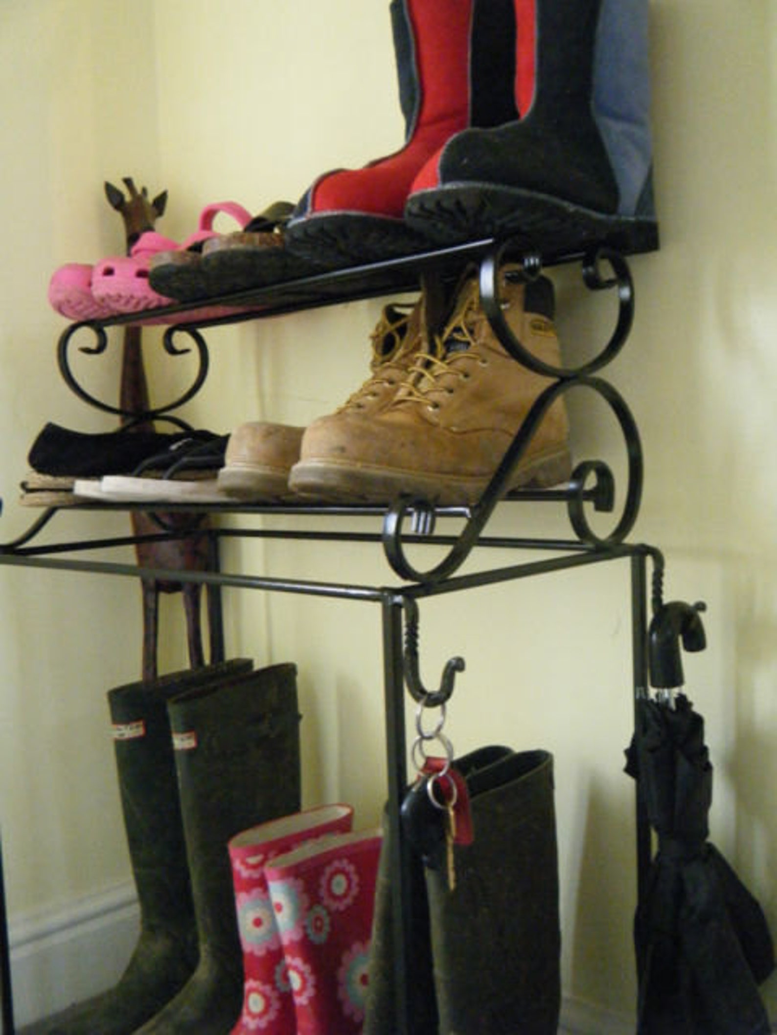 Wrought Iron Welly/Shoe Rack Etsy