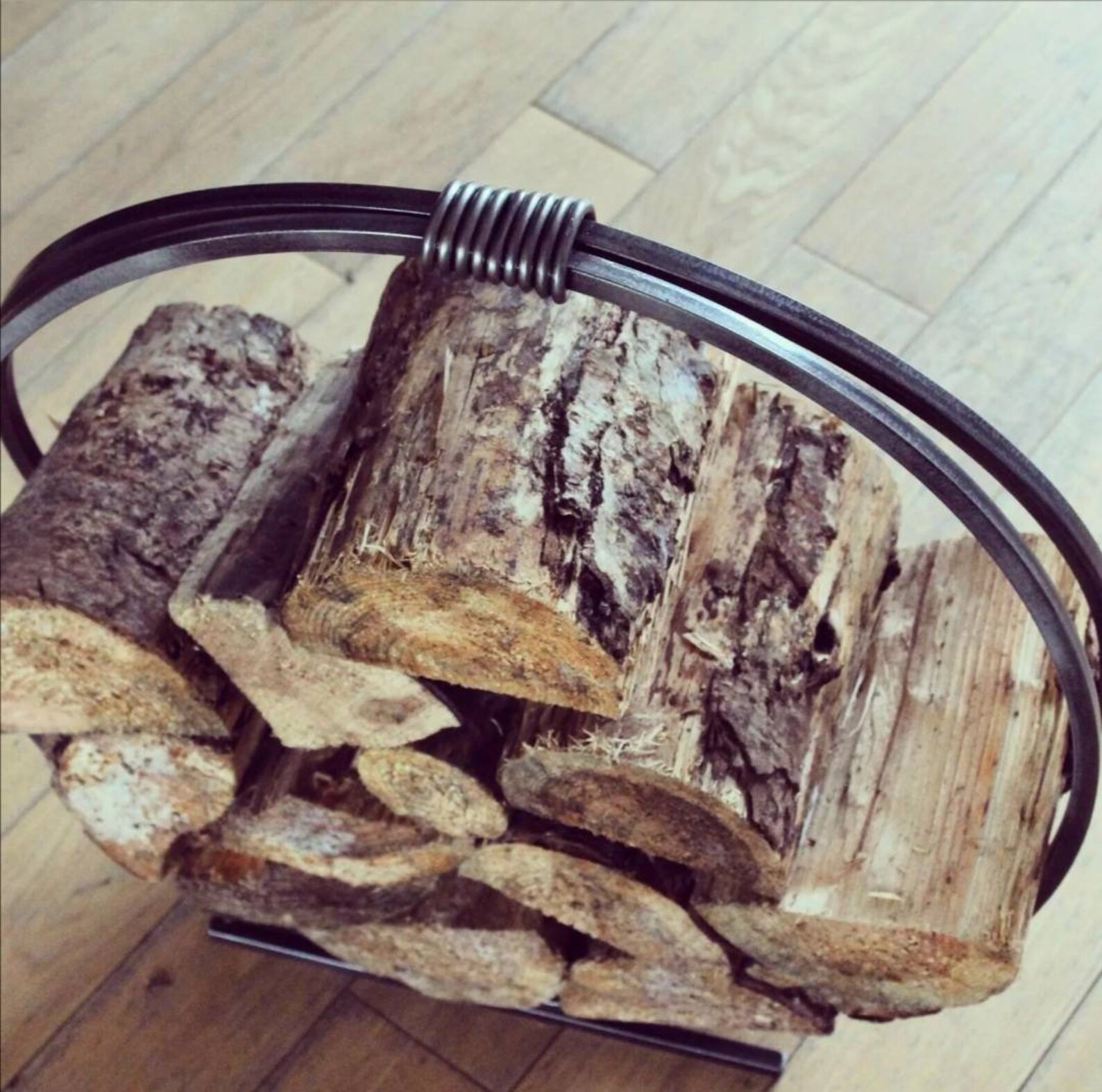 Wrought Iron log holder Etsy