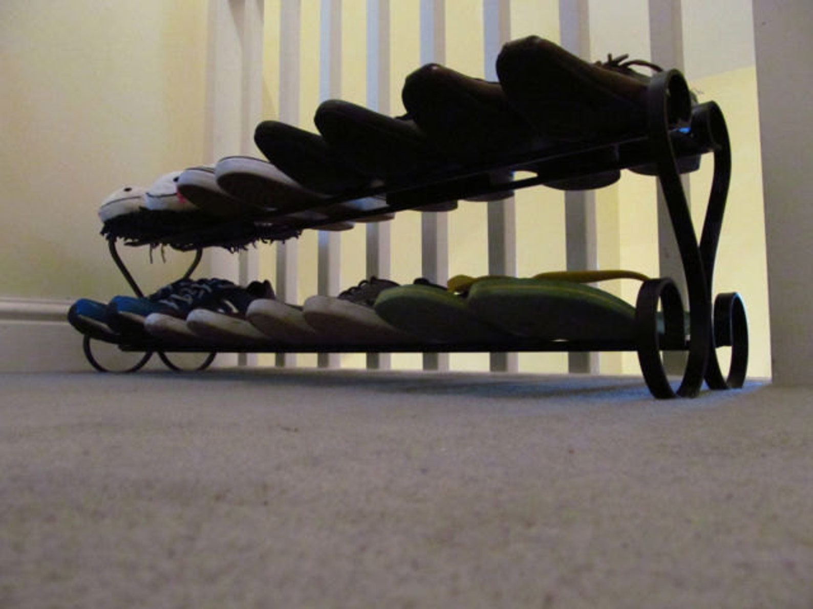 Wrought Iron Shoe Rack Extra Large Version Etsy
