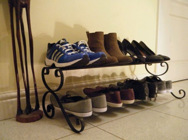 wrought iron shoe rack 90cm version metal shoe rack, shoe storage, porch, hallway, cuboard storage. 2 image 1