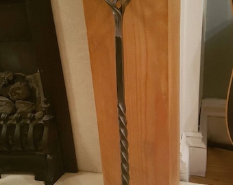 Wrought Iron Poker, metal poker, fire tools, woodfire pizza oven accessories, log burner accessories. Handcrafted.