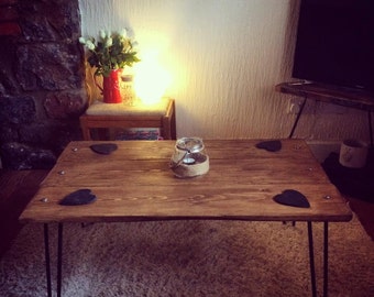 Coffee Table, hairpin legs, retro, Rustic.