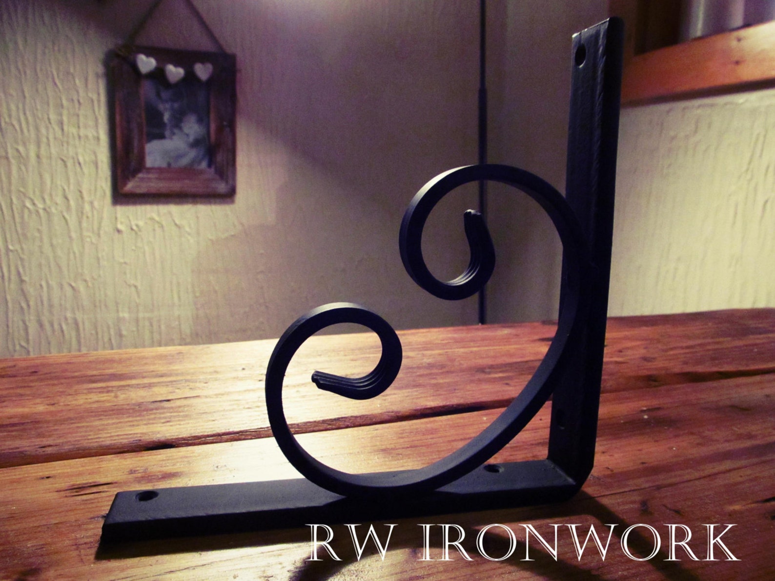 Wrought Iron Shelf Brackets Etsy