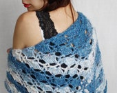 Women 39 s wool shawl wrap vintage Crochet Rustic granny Winter scarf Shoulder scarf Neck warmers