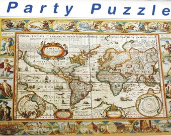 Vintage world map 1000 piece jigsaw puzzle Historical geography and astrology party puzzle for adults