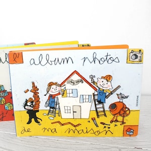 Kinder Fotoalbum Postkarte Erinnerungsbuch Vintage Hardcover Fotografie Ordner Kinder Malbuch
