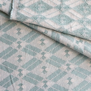 Tessuto originale vintage geometrico rombo spesso in cotone retrò mod tessile anni '80 autentico tappezzeria intrecciata per cucire al metro