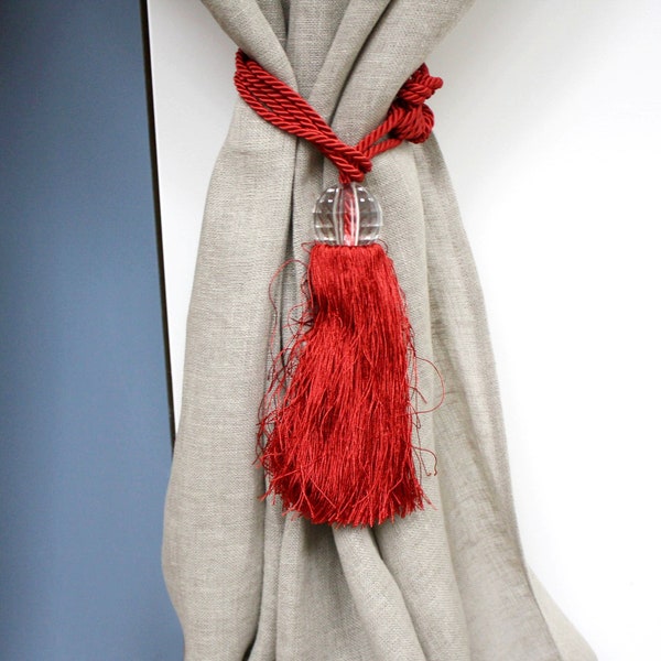 Large tieback crystal tassel curtain tie back Vintage elegant tieback for drapes