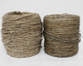 Rustic natural linen jute twine Vintage decorating gift wrapping crafting macrame eco friendly cord 11 yards / 10 meters