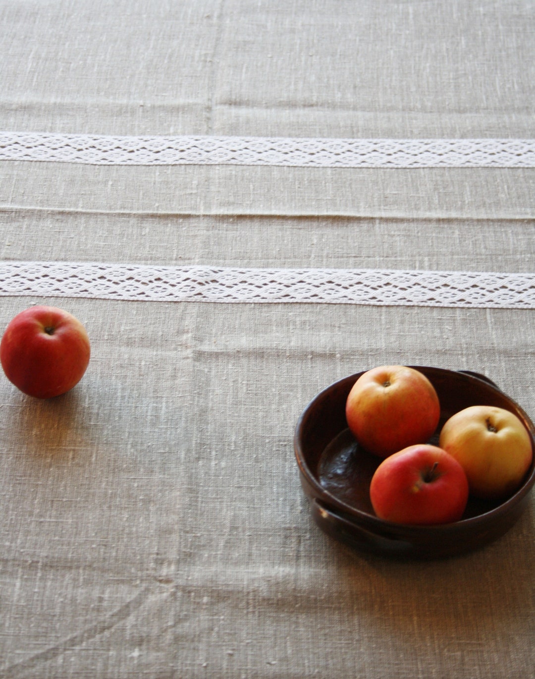 Natural Linen Large Table Cloth Rustic Table Cover French Farmhouse