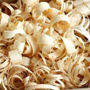 Wood shavings natural curls for DIY crafts, home decor, art projects & eco-friendly packaging
