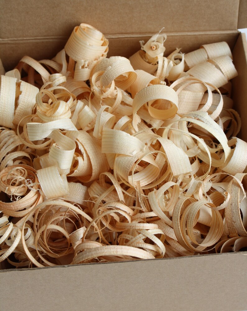 Wood shavings Wooden curls Rustic home decor DIY art crafts Etsy