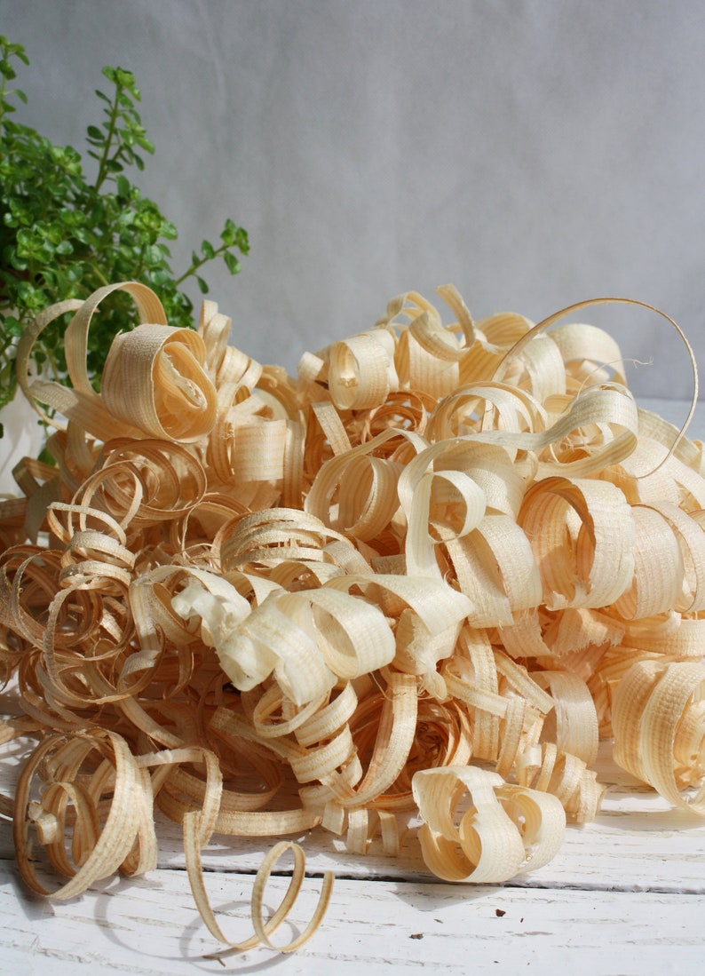 Wood shavings Wooden curls Rustic home decor DIY art crafts | Etsy