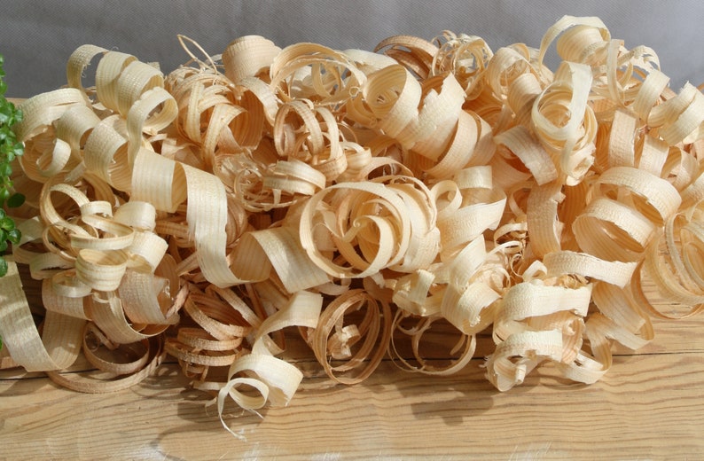 Wood shavings Wooden curls Rustic home decor DIY art crafts Etsy
