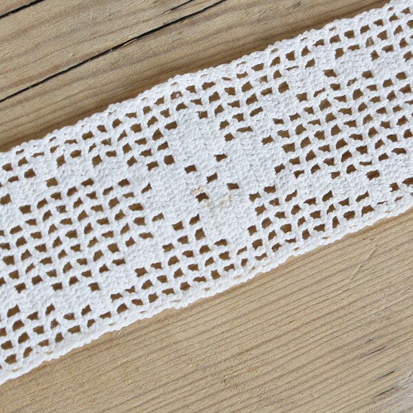 Retro floral cotton narrow lace trim Vintage handmade mesh lace Sewing craft diy supplies