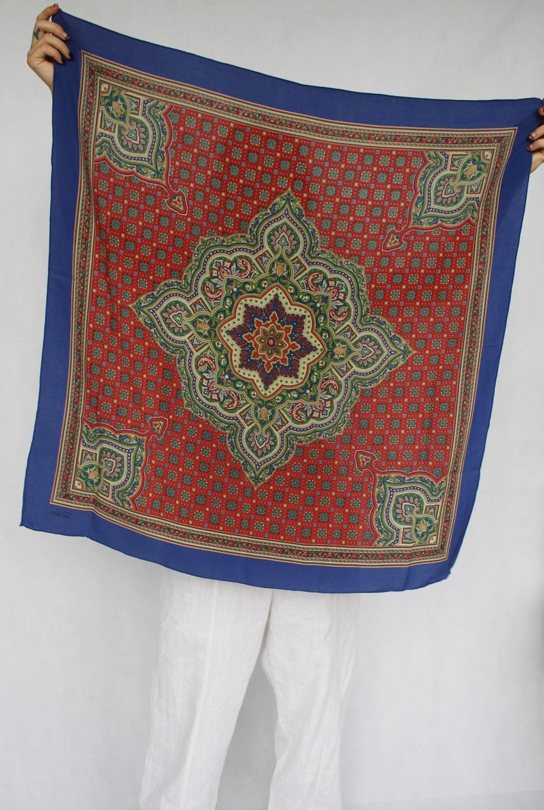 Silk Moroccan style scarf Vintage women's head lightweight | Etsy