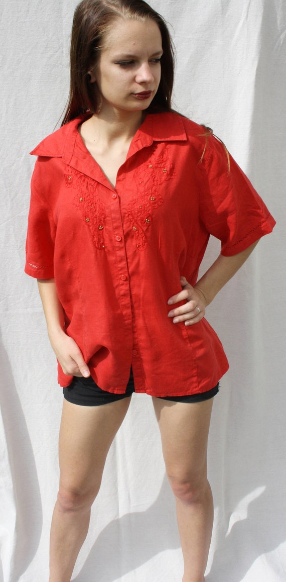 short sleeve red button up shirt outfit women short sleeve red button up shirt outfit women