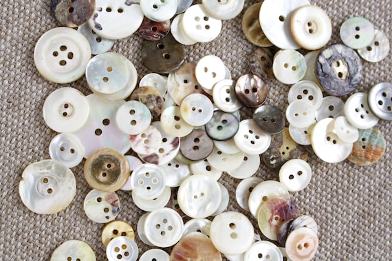 Beige Pearl Buttons 10mm Round Sewing Resin Pearl Buttons with Hole Apply  for DIY Craft Sewing Shirt Skirt Dress and Wedding Gown(50Pcs)