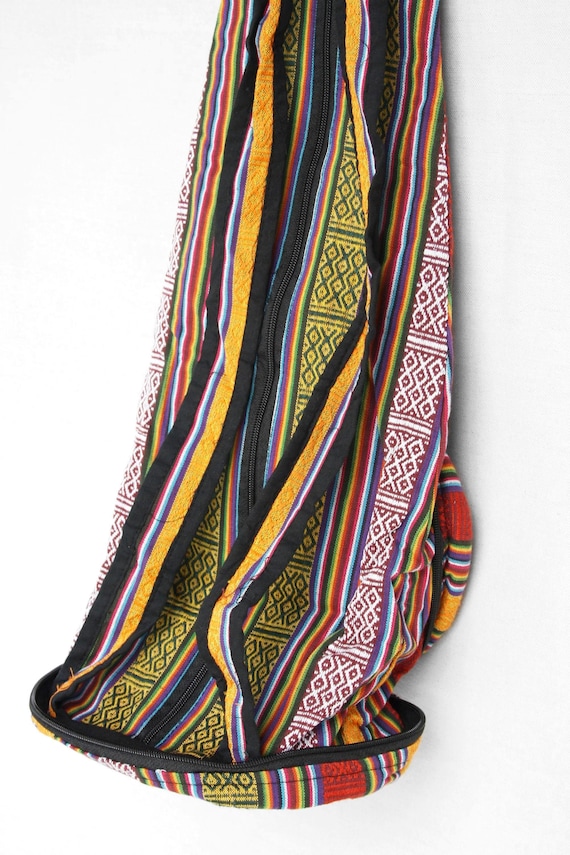 Vintage patchwork foldable backpack Hippie festiv… - image 10