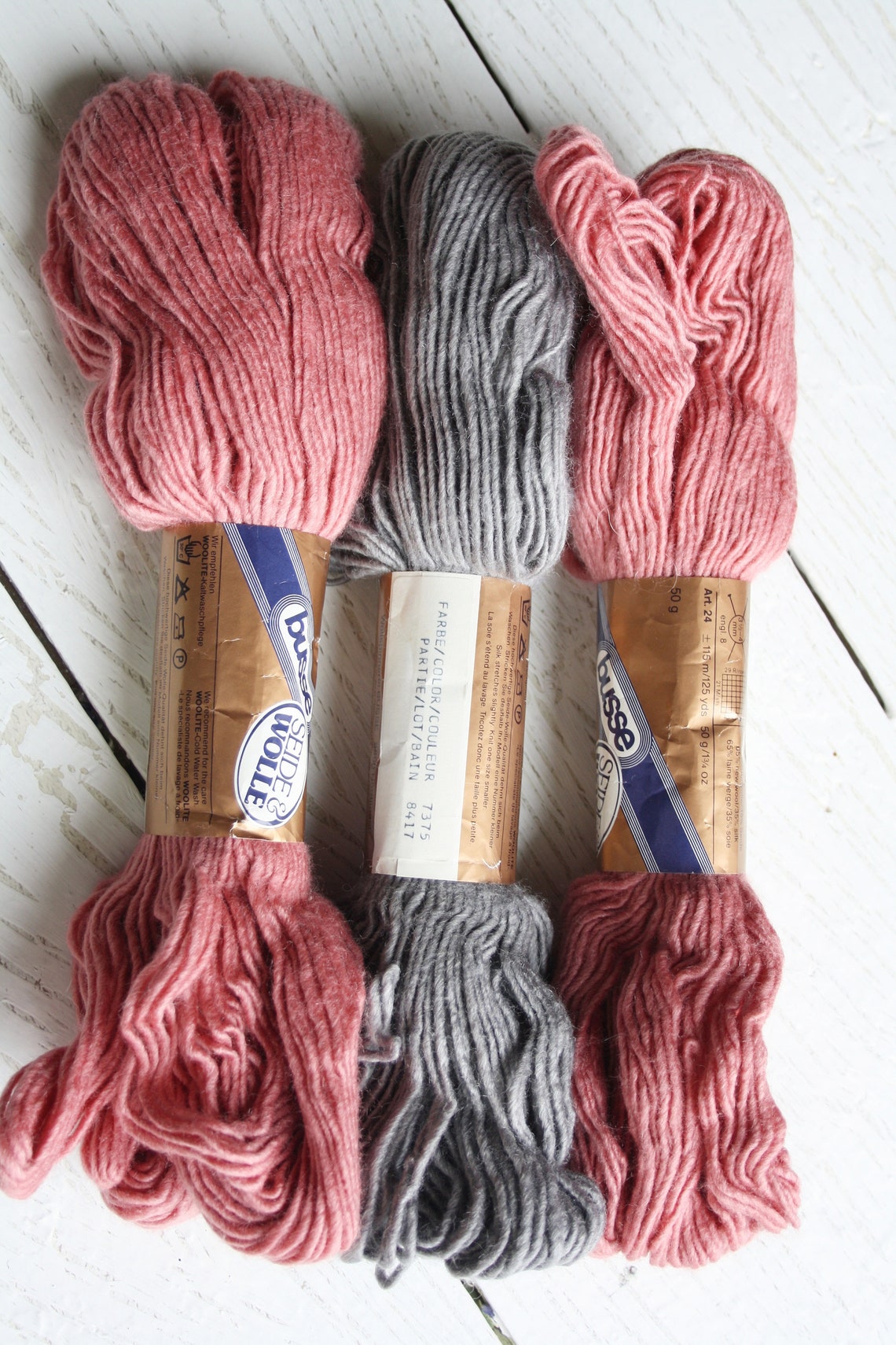 Merino Wool Silk Sport weight yarn Knitting yarn 50g Etsy