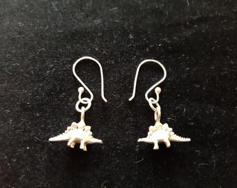 Silver stunning handmade 925 silver dinosaur earrings