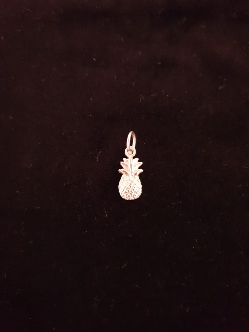 Silver unique handmade 925 silver cast Pineapple image 1