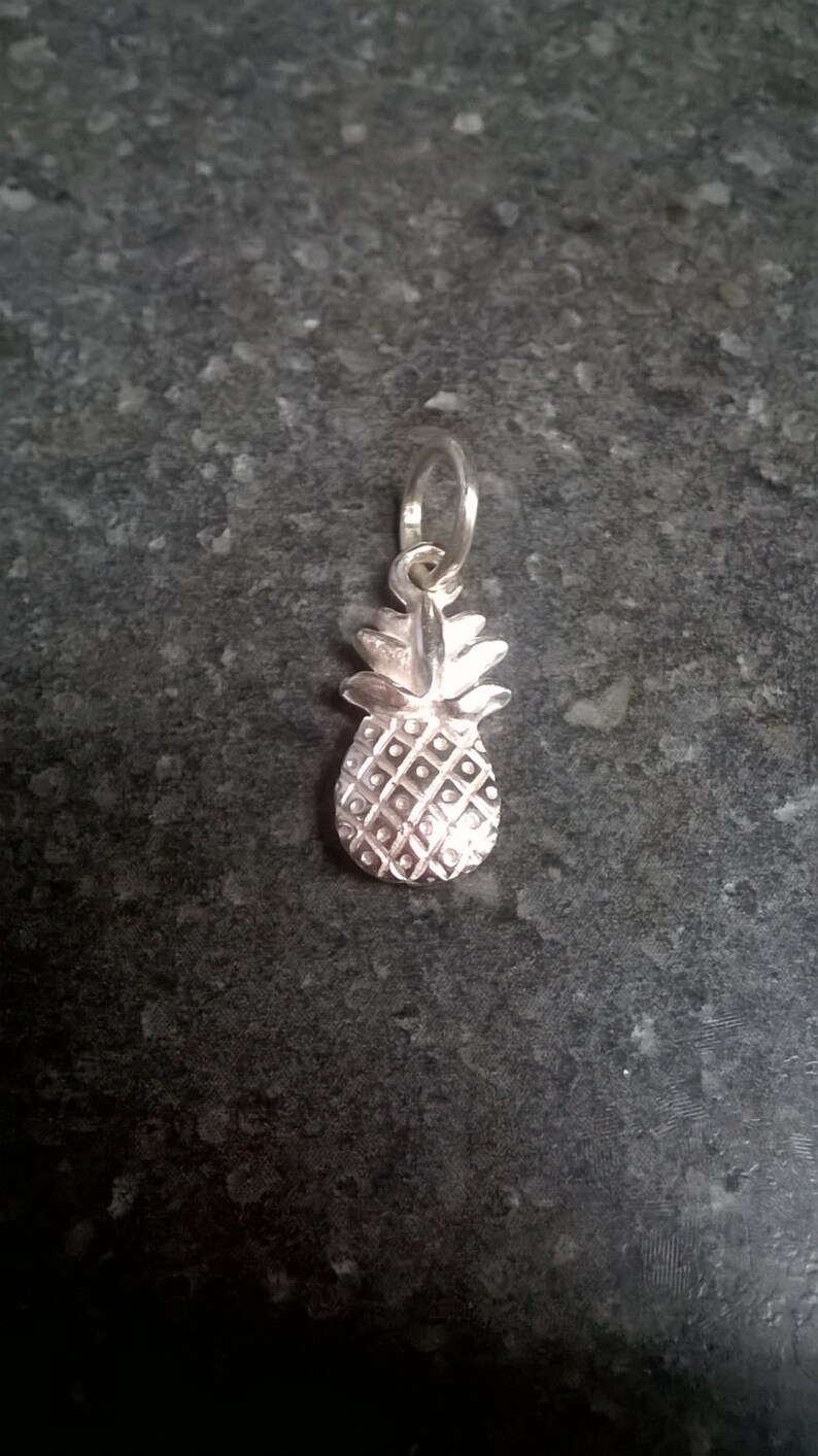 Silver unique handmade 925 silver cast Pineapple image 4