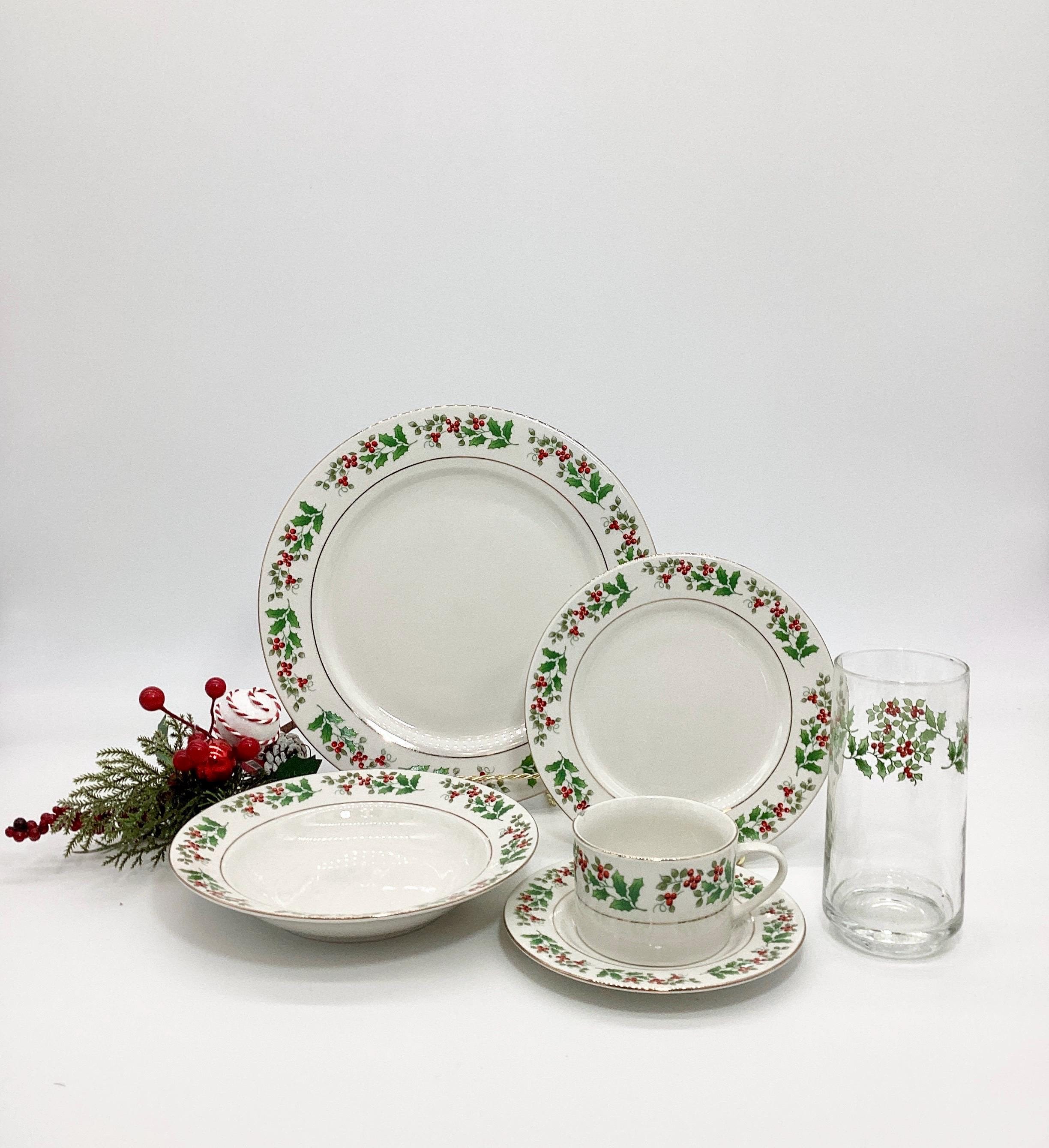 Christmas Dinnerware Plates Set Christmas China Place