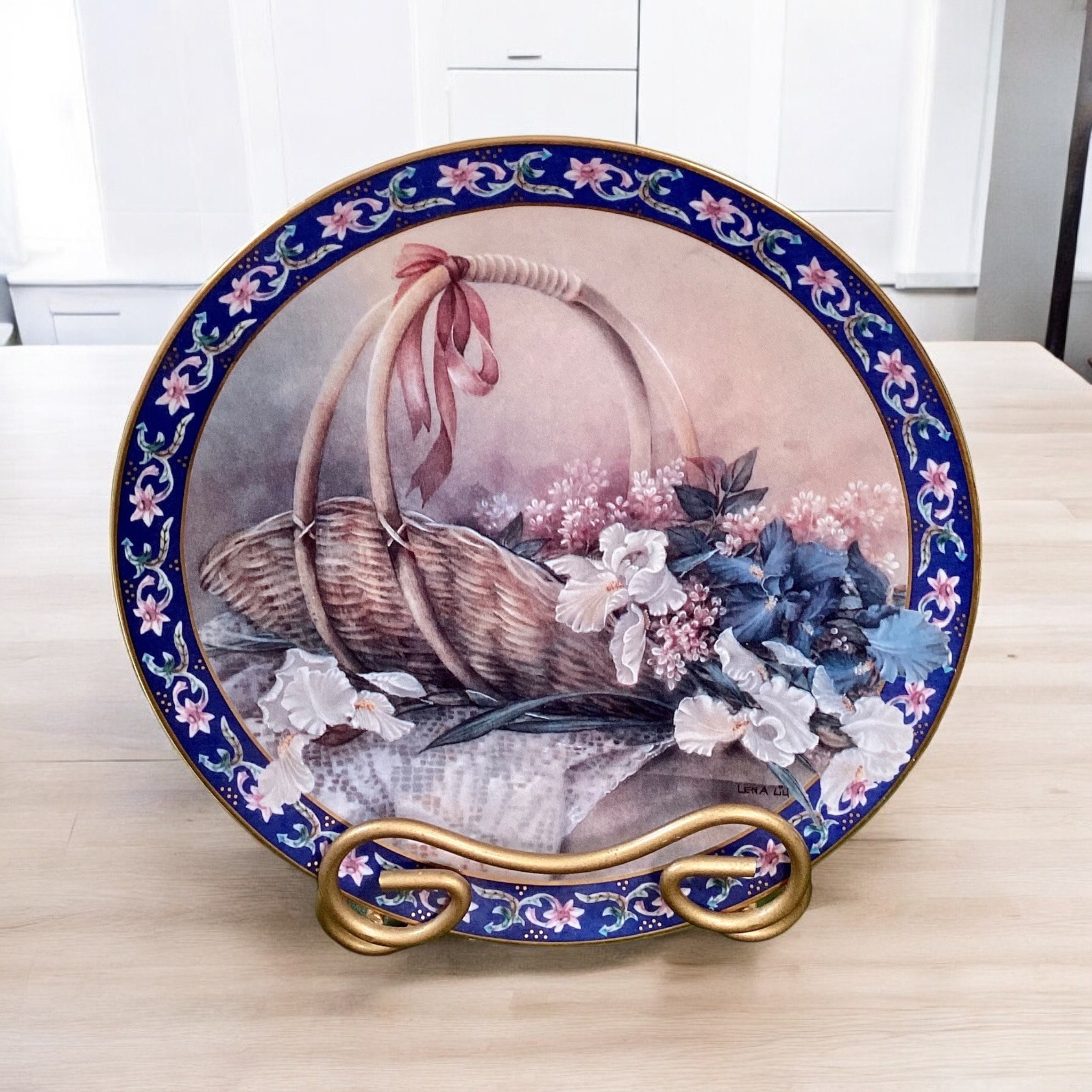 Lena Liu Floral Plate, Basket Bouquets Series, Mom Gift (B7-8) - Etsy