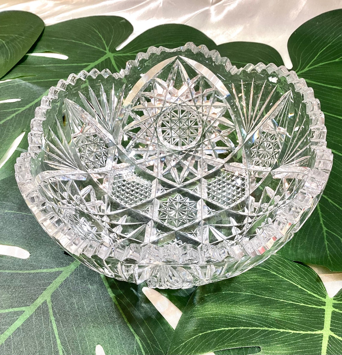 Absolutely Gorgeous American Brilliant Period Cut Glass Bowl Etsy 2147