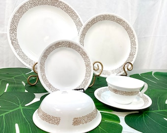 Rustic Charm of Woodland Brown Corelle Piece Dinnerware Set