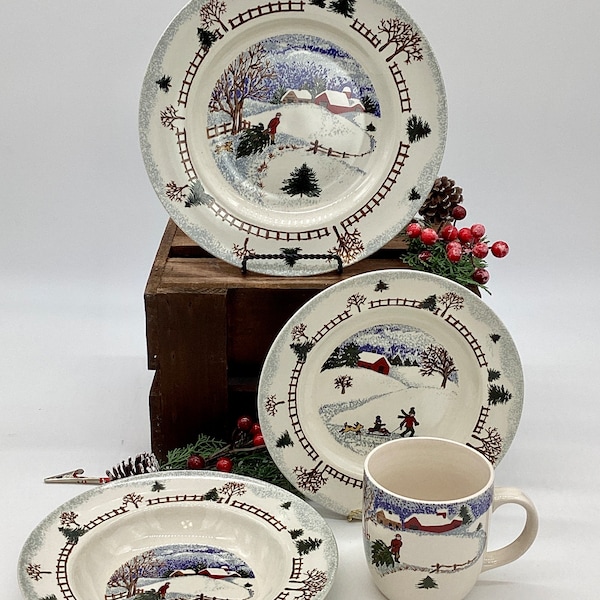 Winter Dinnerware Etsy