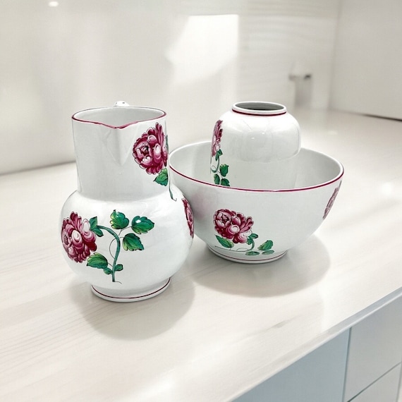Tiffany & Co Strasbourg Flowers Set: Bowl, Pitcher and Vase (W6