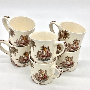 Farmhouse Style Mugs the Old Mill Set of 6 Mugs Johnson Brothers Old ...