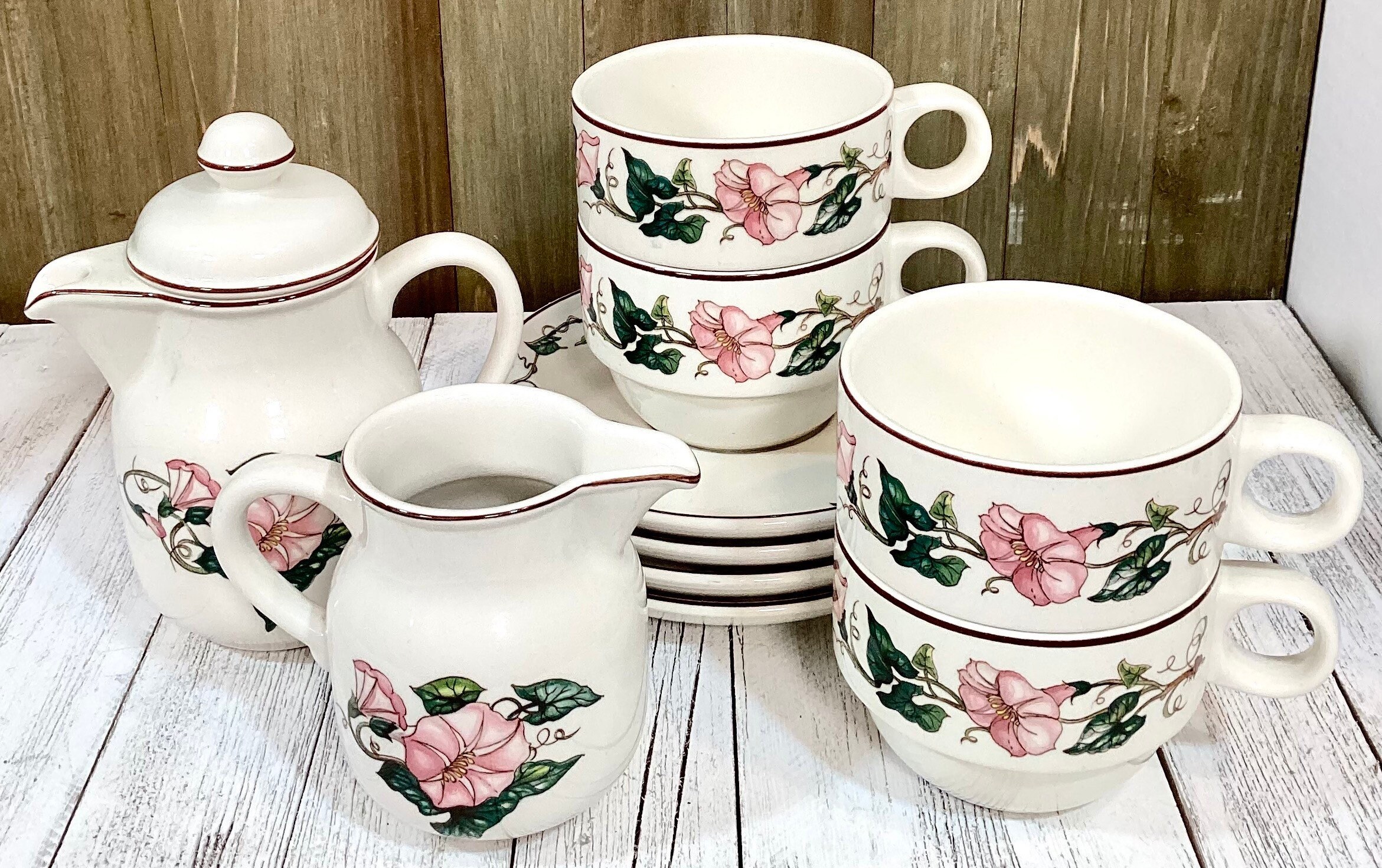 Villeroy & Boch Palermo Tea Set, Vitro Porcelain Pink Morning