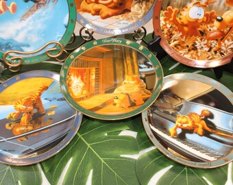 Vintage Garfield Decorative Plate Set, 8 Piece Collector's Edition