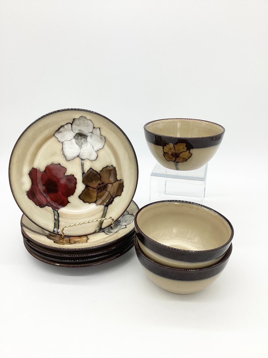 Single Pfaltzgraff Poppies Pfaltzgraff 16-Piece Painted Poppies