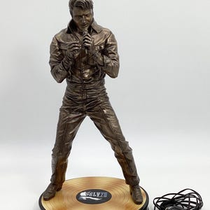 Elvis Presley Figurine Musical Statue Elvis Presley Lover Gift Bronze Statue Musical Elvis With Rechargeable Batteries Collectible Elvis