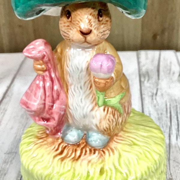 Easter Bunny Home Decor Hand Painted Beatrix Potter Rotating Music Box By Schmid Send In The Clowns Bunny Easter Decor Housewarming (Q7-11)