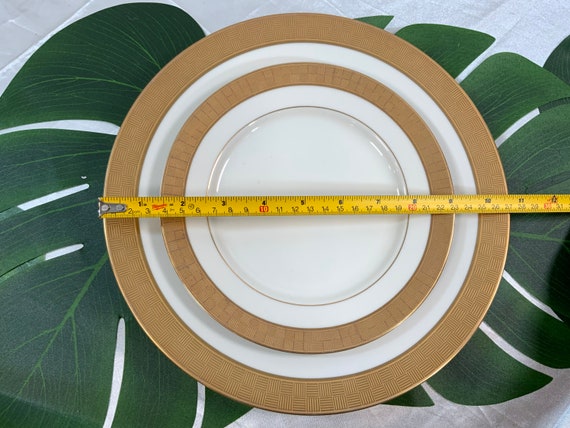 Sango Metropolitan Gold Dinner & Salad Plate Set, Elegant