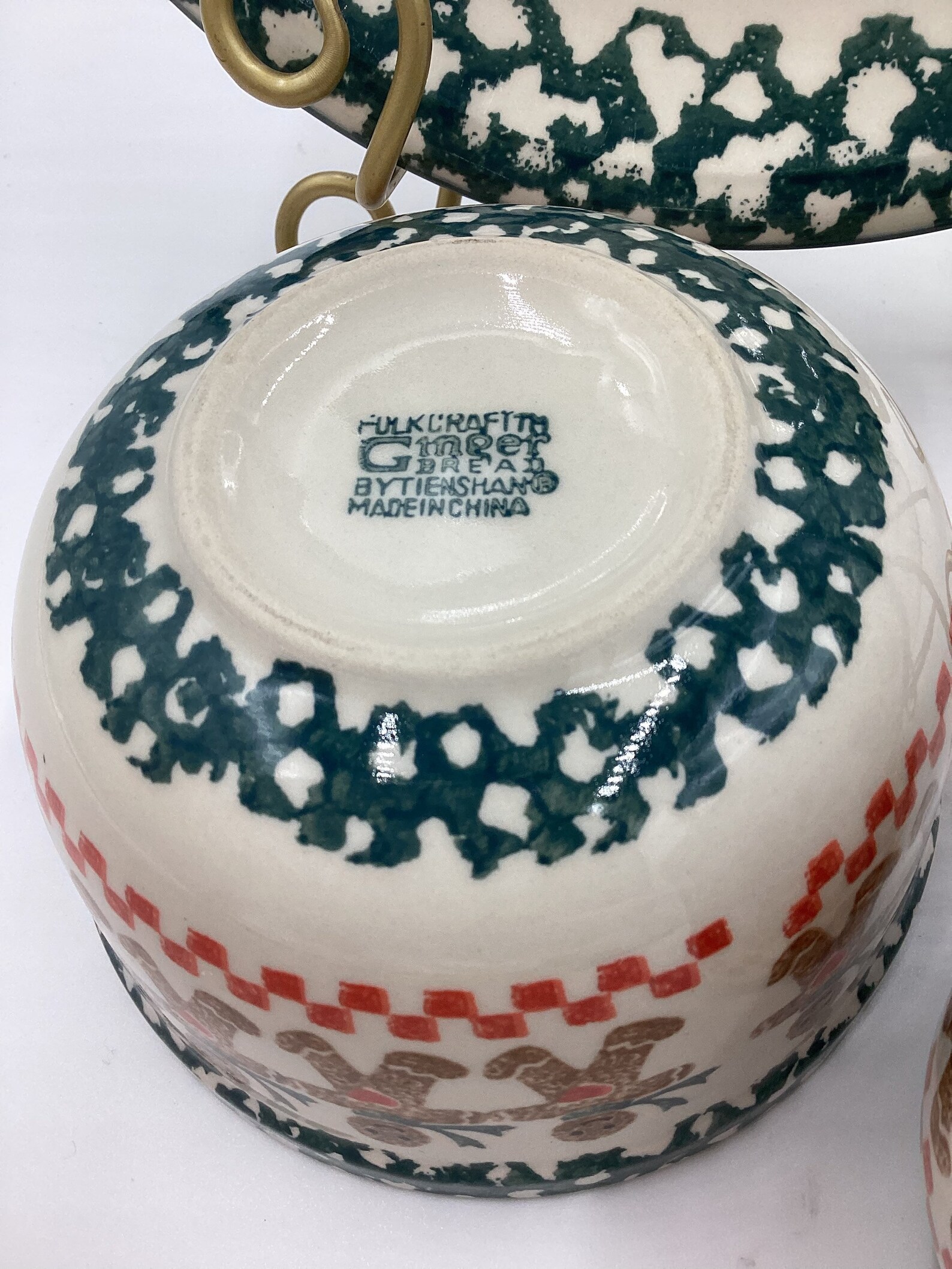 Vintage Folk Craft Gingerbread Dinnerware by Tienshan Green Etsy