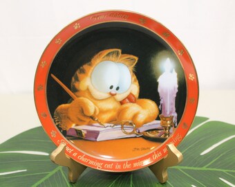 Vintage Garfield Decorative Plate Set, 8 Piece Collector's Edition