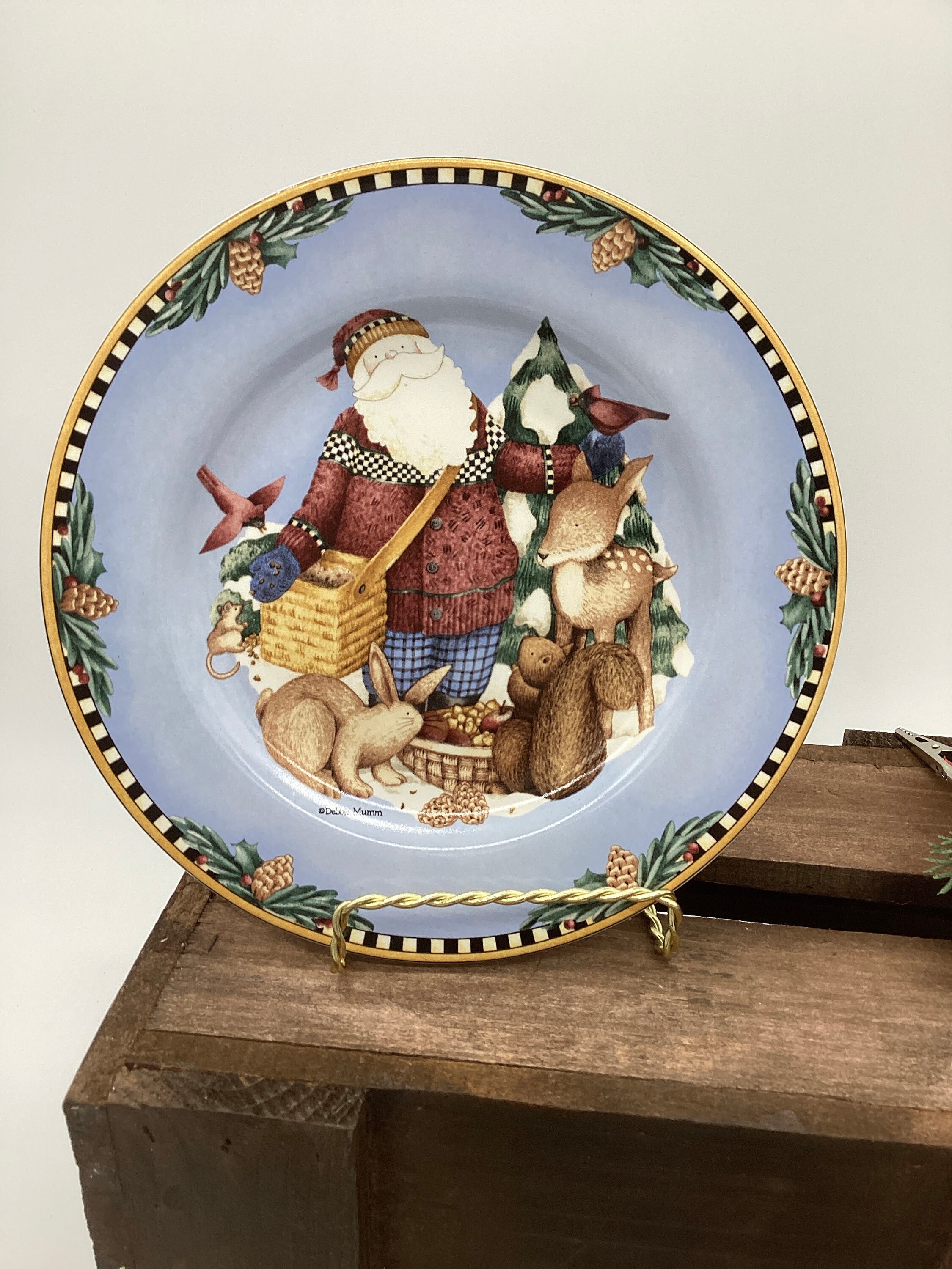 Sakura Set of 3 Salad Plates Christmas Dessert Plate